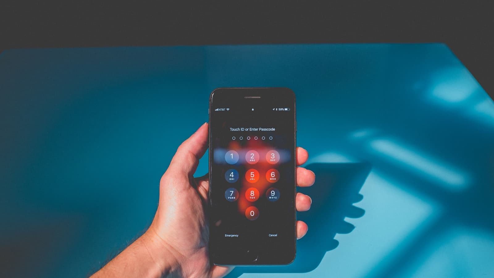 Entering a passcode on a smartphone during phone verification